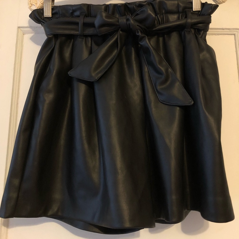 Faux Leather Shorts
